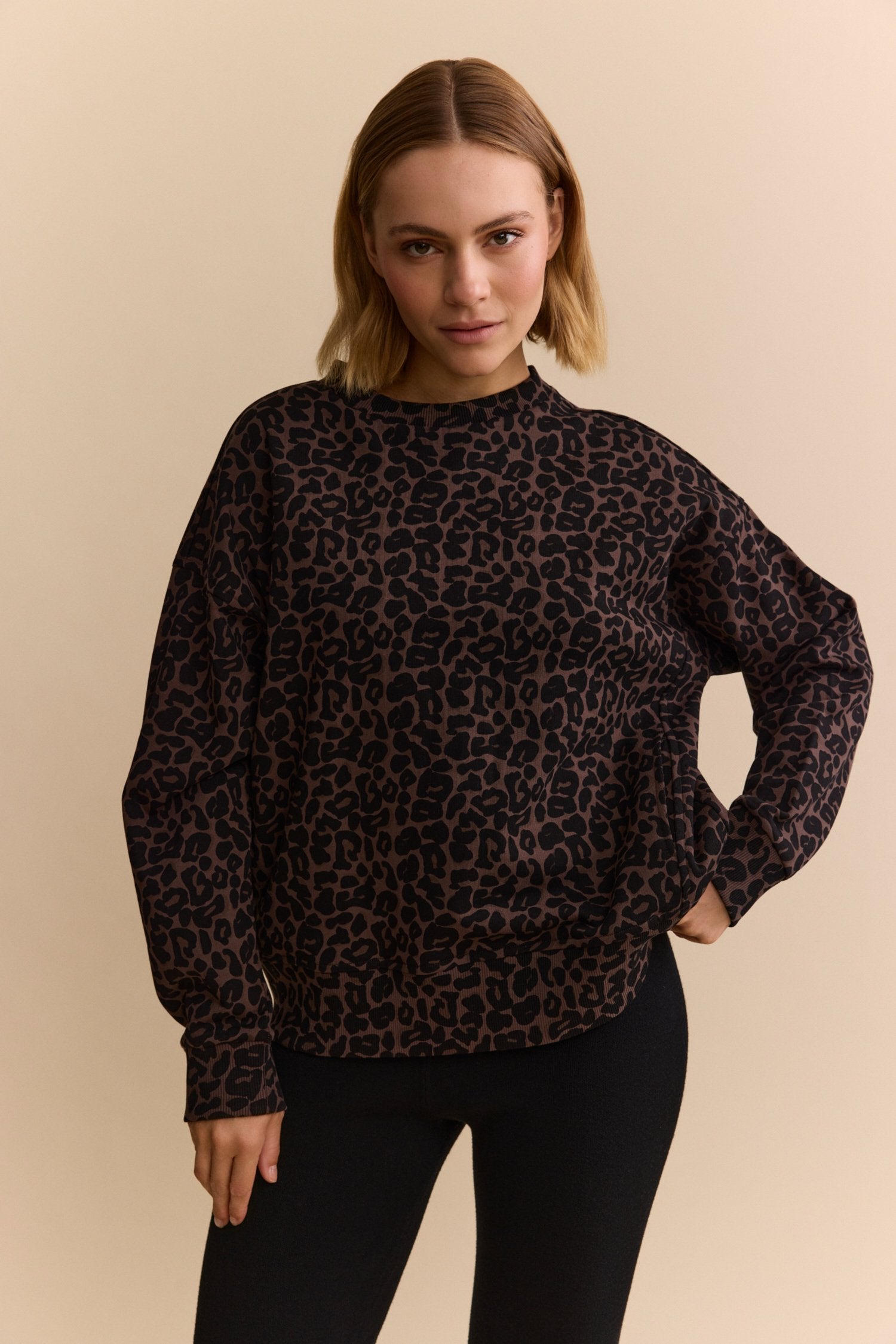 Zane Crewneck Sweater - Leopard