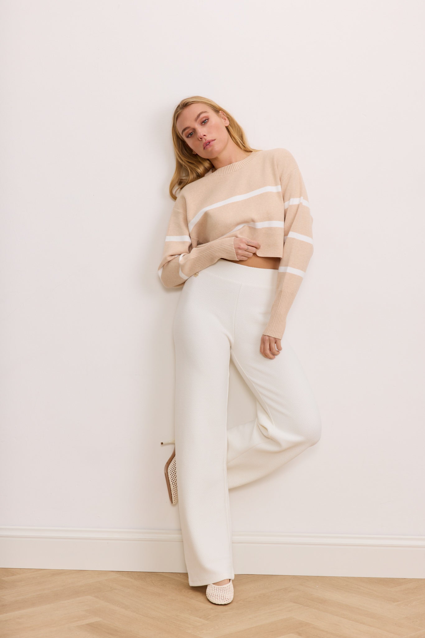 MOON CLASSIC flared pants - Marshmellow