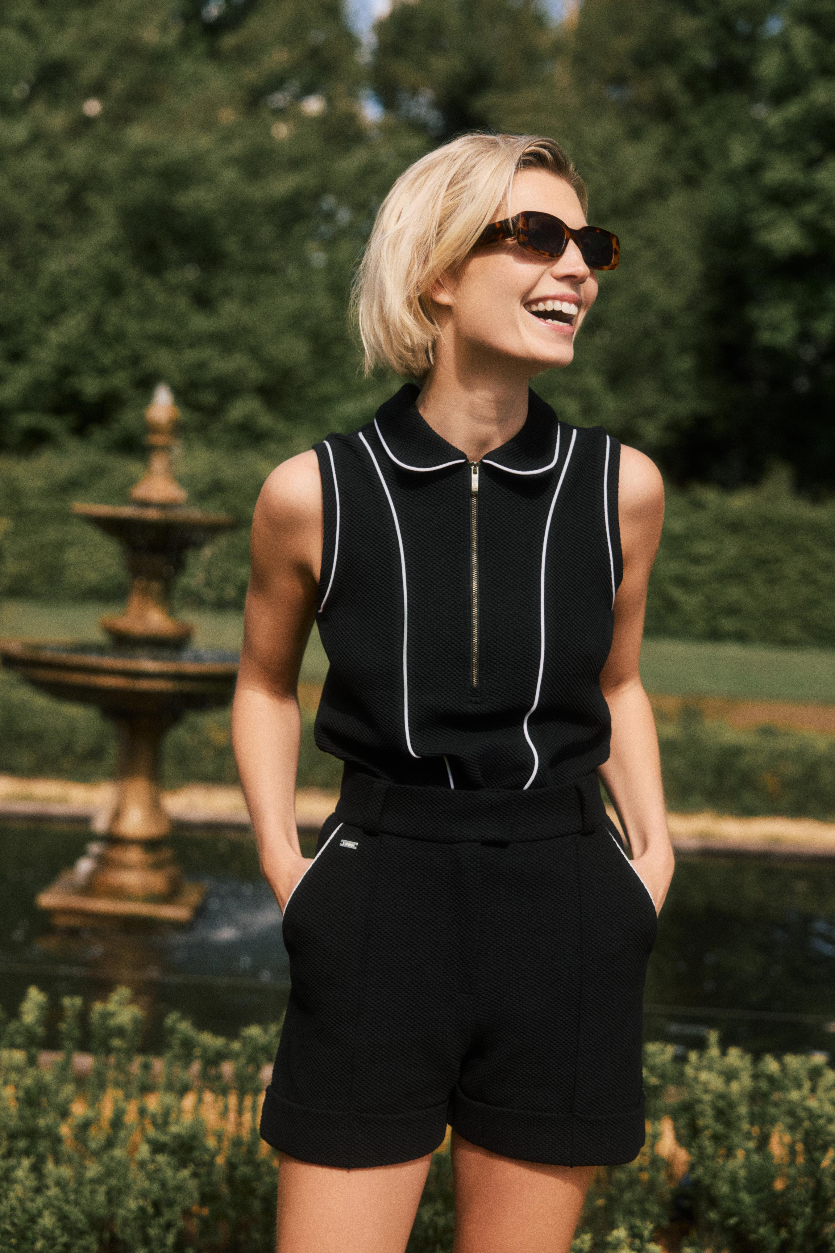 MOON CLASSIC Pintuck shorts - Black