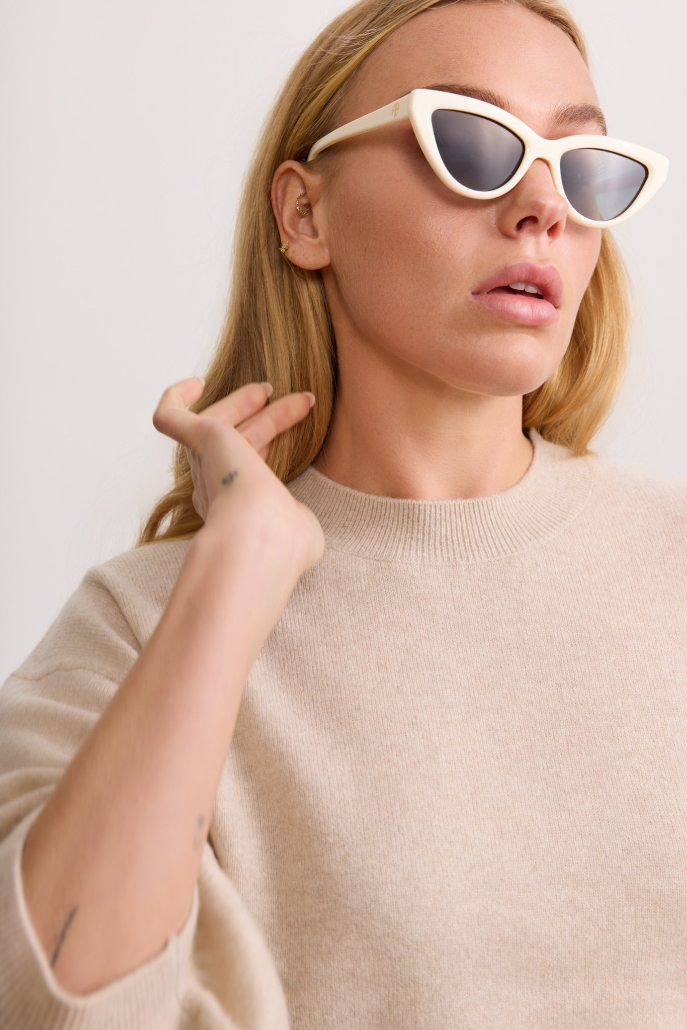 LANA cashmere sweater - Beige Melange