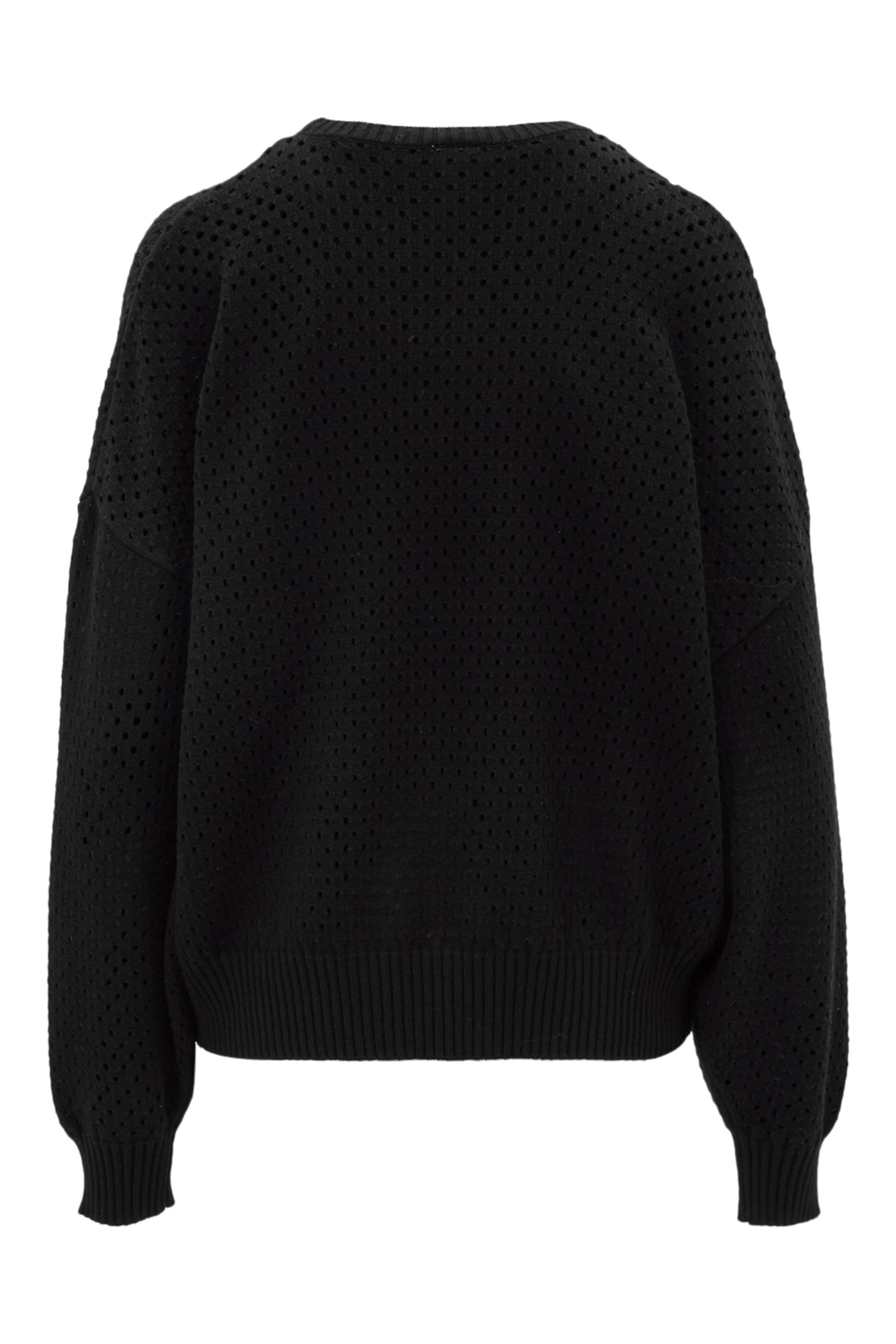 Olly Crochet Sweater - Black