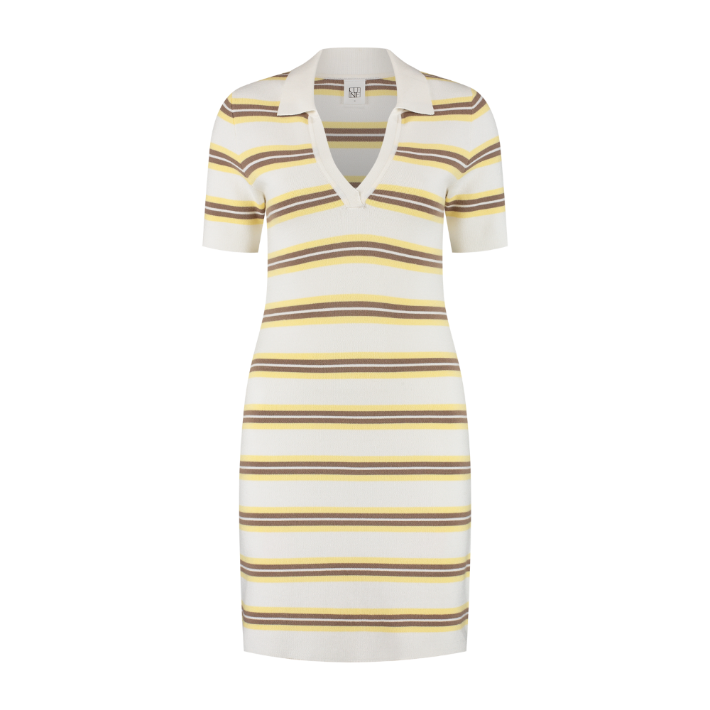 Olly Polo Dress - Vanilla Multi
