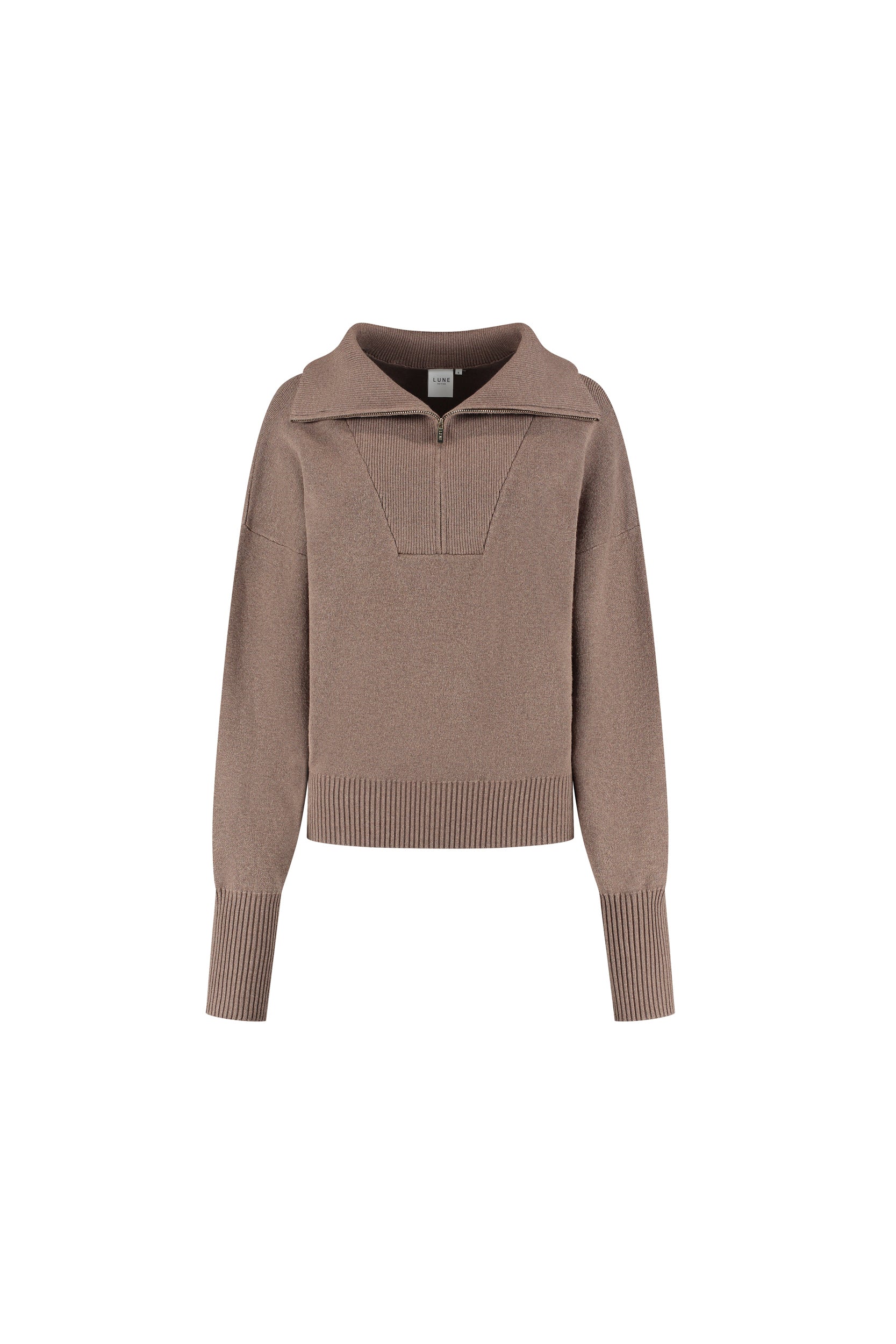 Olly Half-Zip Sweater - Brown
