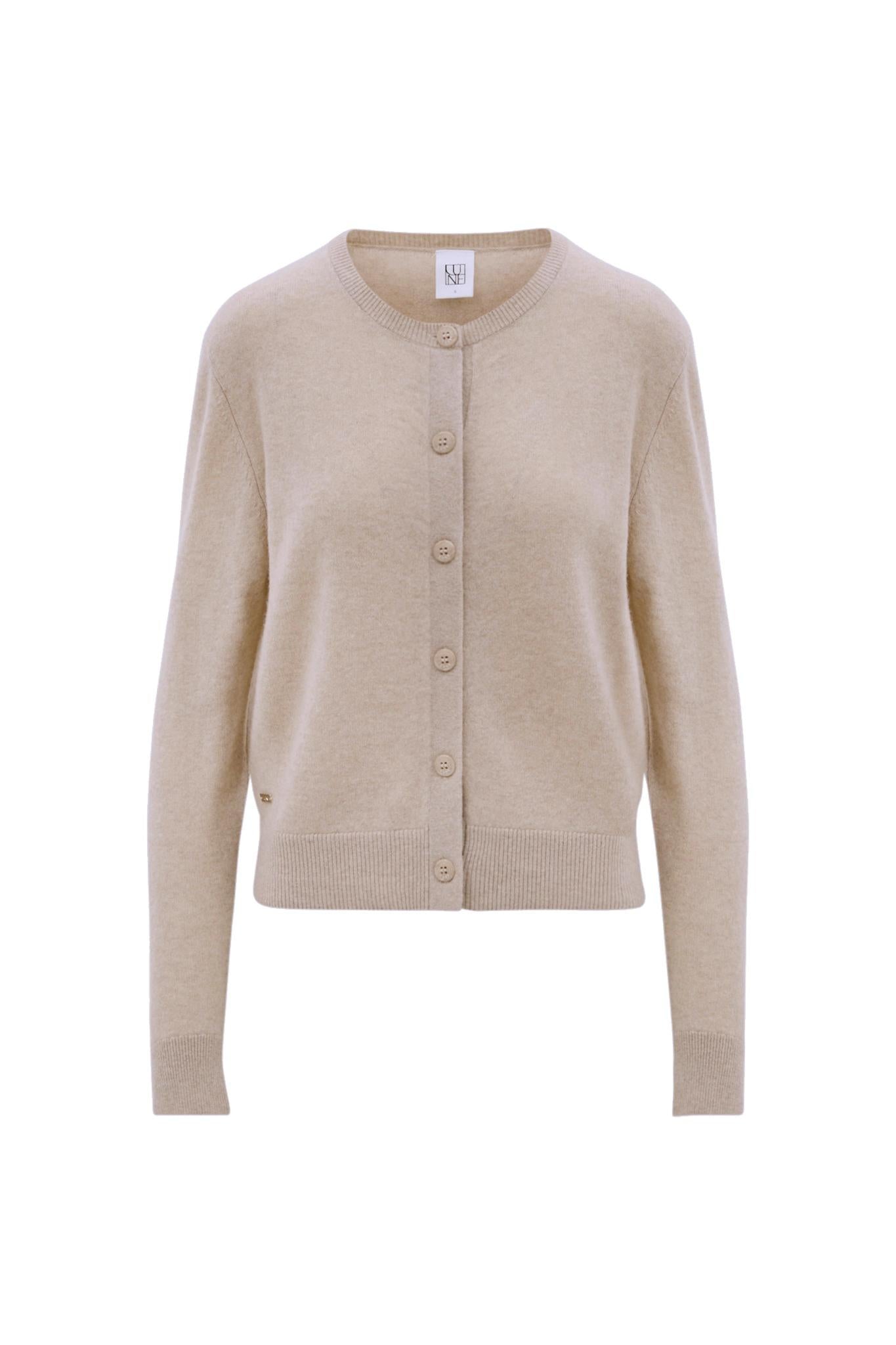 LANA cashmere cardigan - Beige Melange