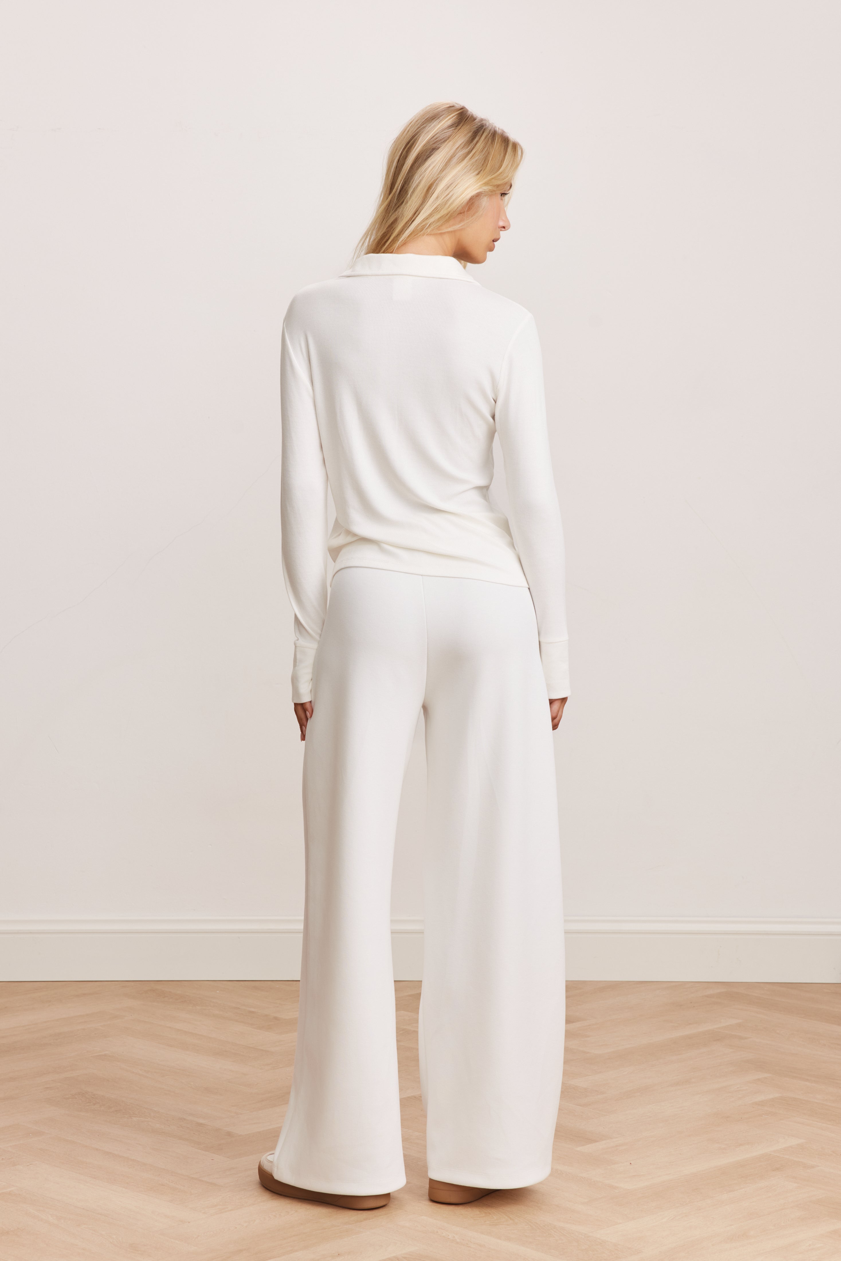 Eva Wide Leg Pants - Marshmellow