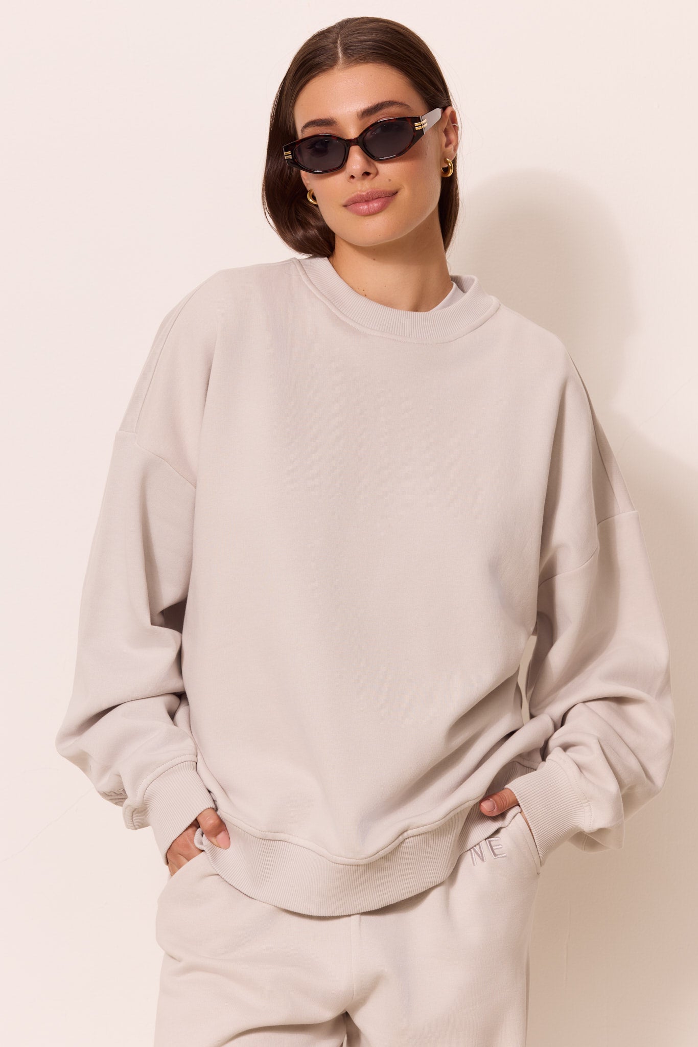 ZANE 100% ORGANIC COTTON oversized crew - Vapor Blue