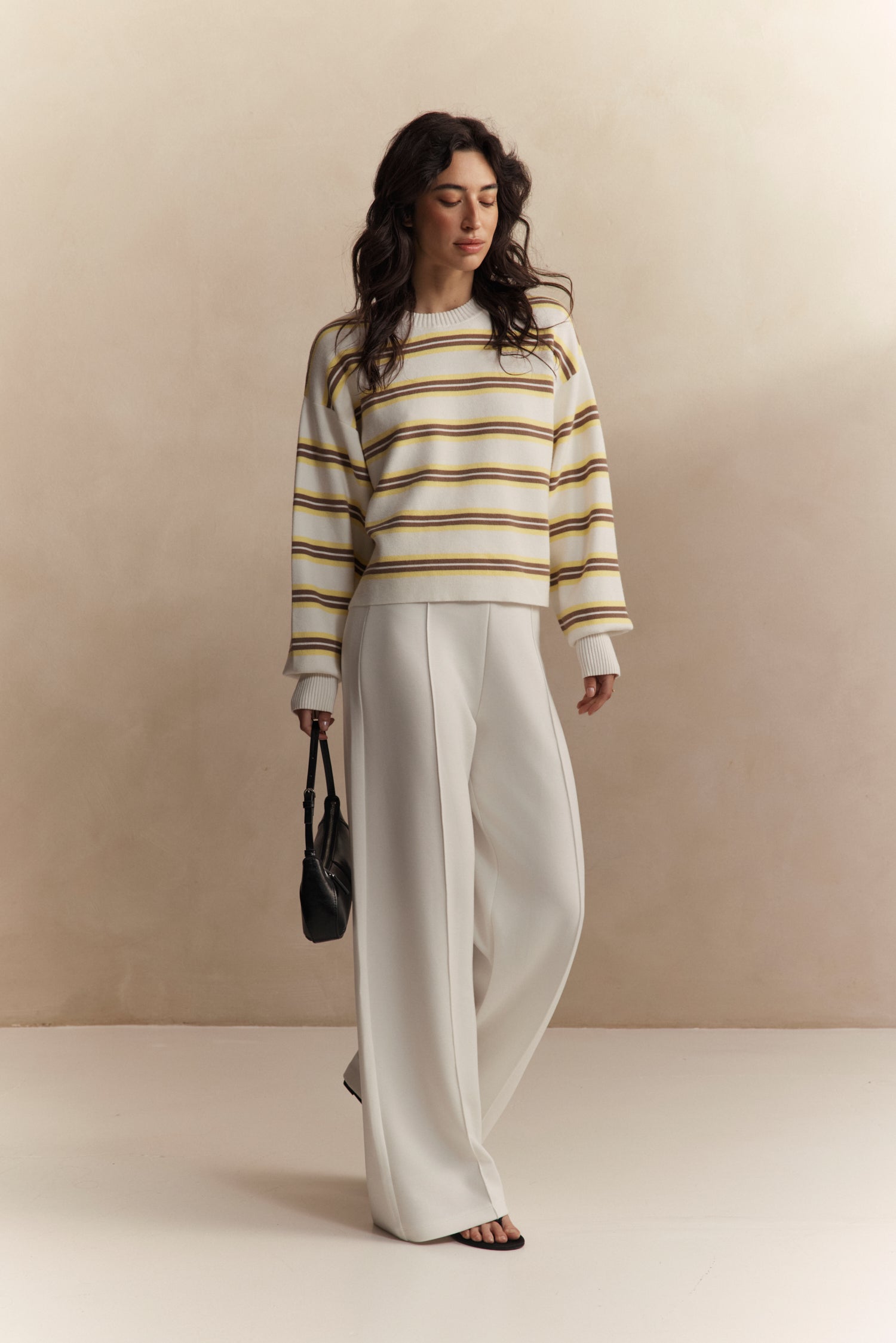 Eva Wide Leg Pants - Marshmellow