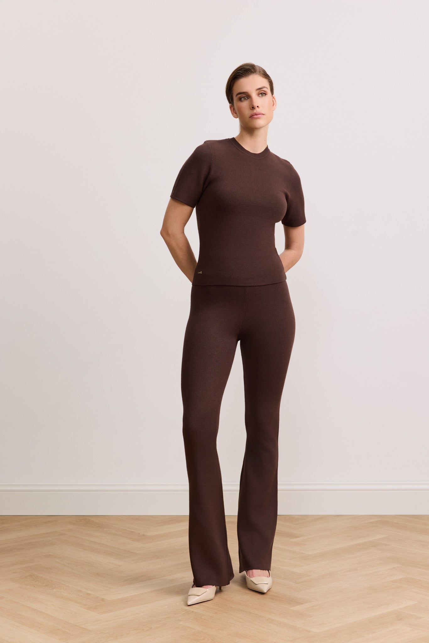 OLLY Flare pants - Chocolate