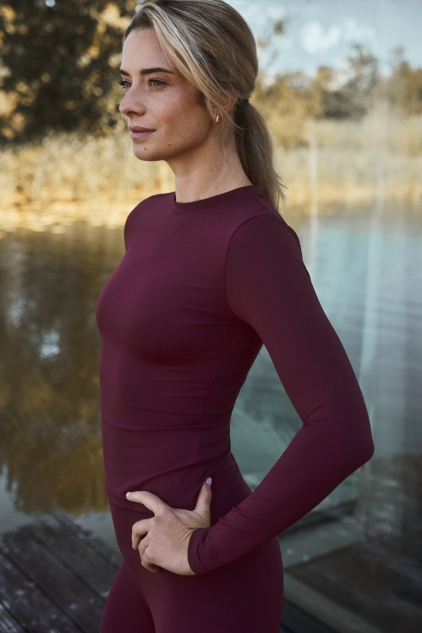 River Lift Longsleeve - Maroon