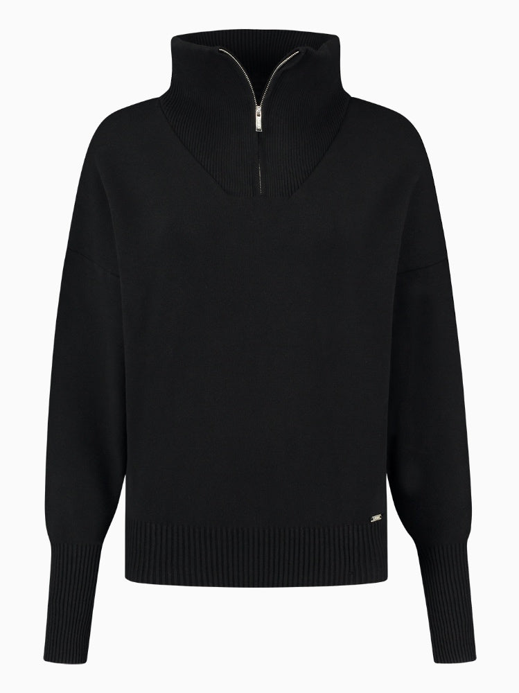 Olly Half-Zip Sweater - Black