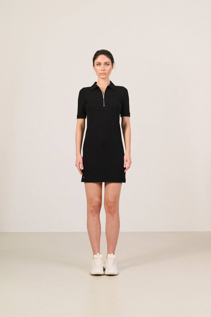 FOREST ESSENTIEL polo dress - Black