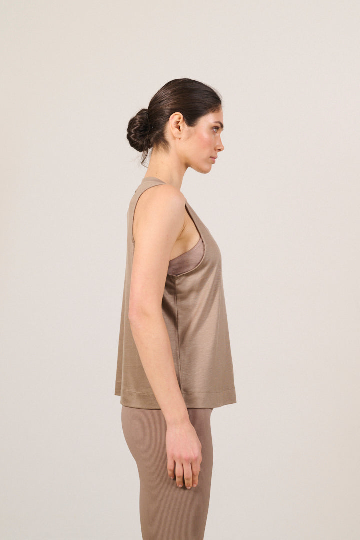 STEVIE wide fit tank top - Fossil