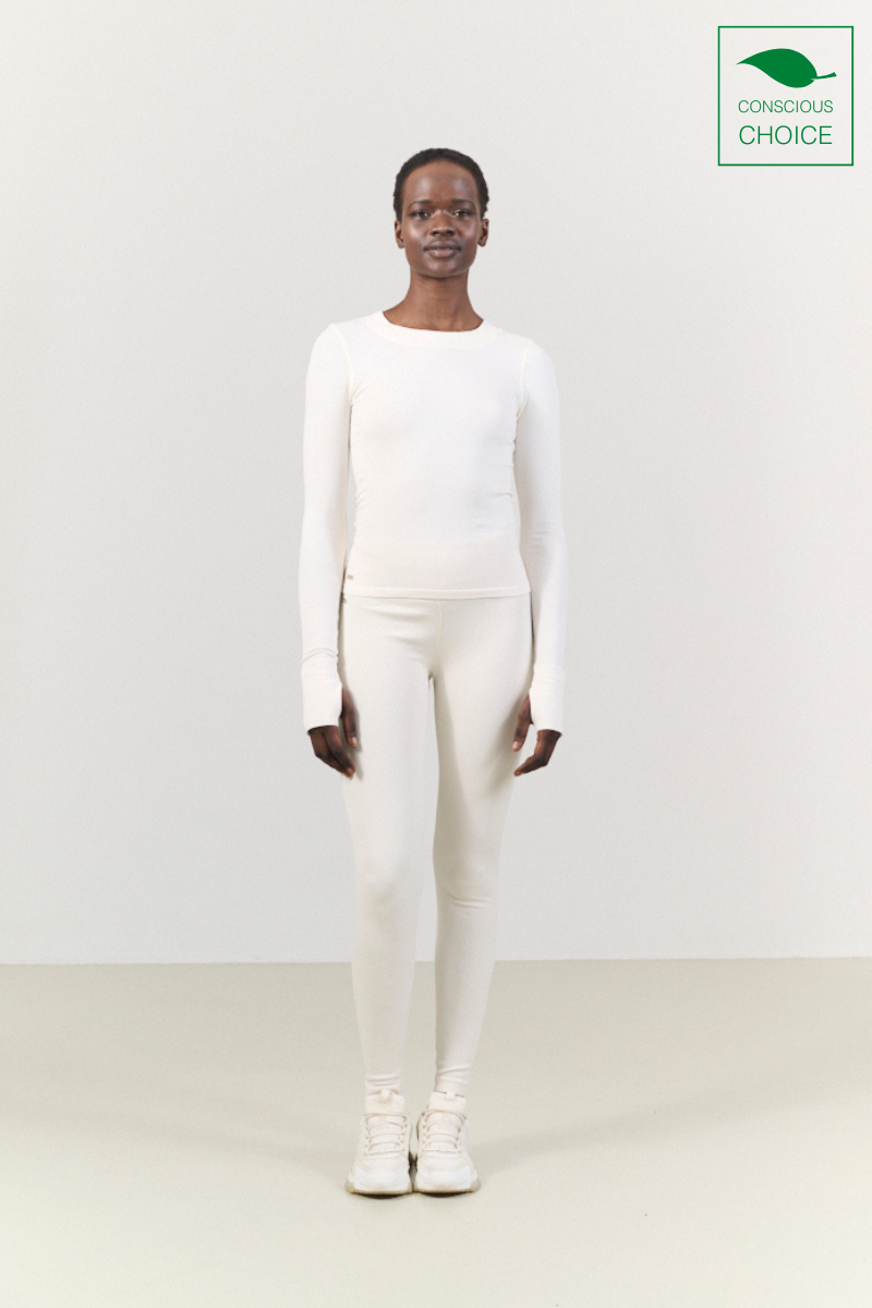 MAIA MicroModal soft rib longsleeve - Off White