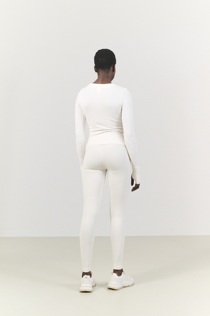 MAIA MicroModal soft rib longsleeve - Off White