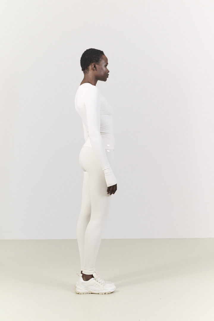 MAIA MicroModal soft rib longsleeve - Off White