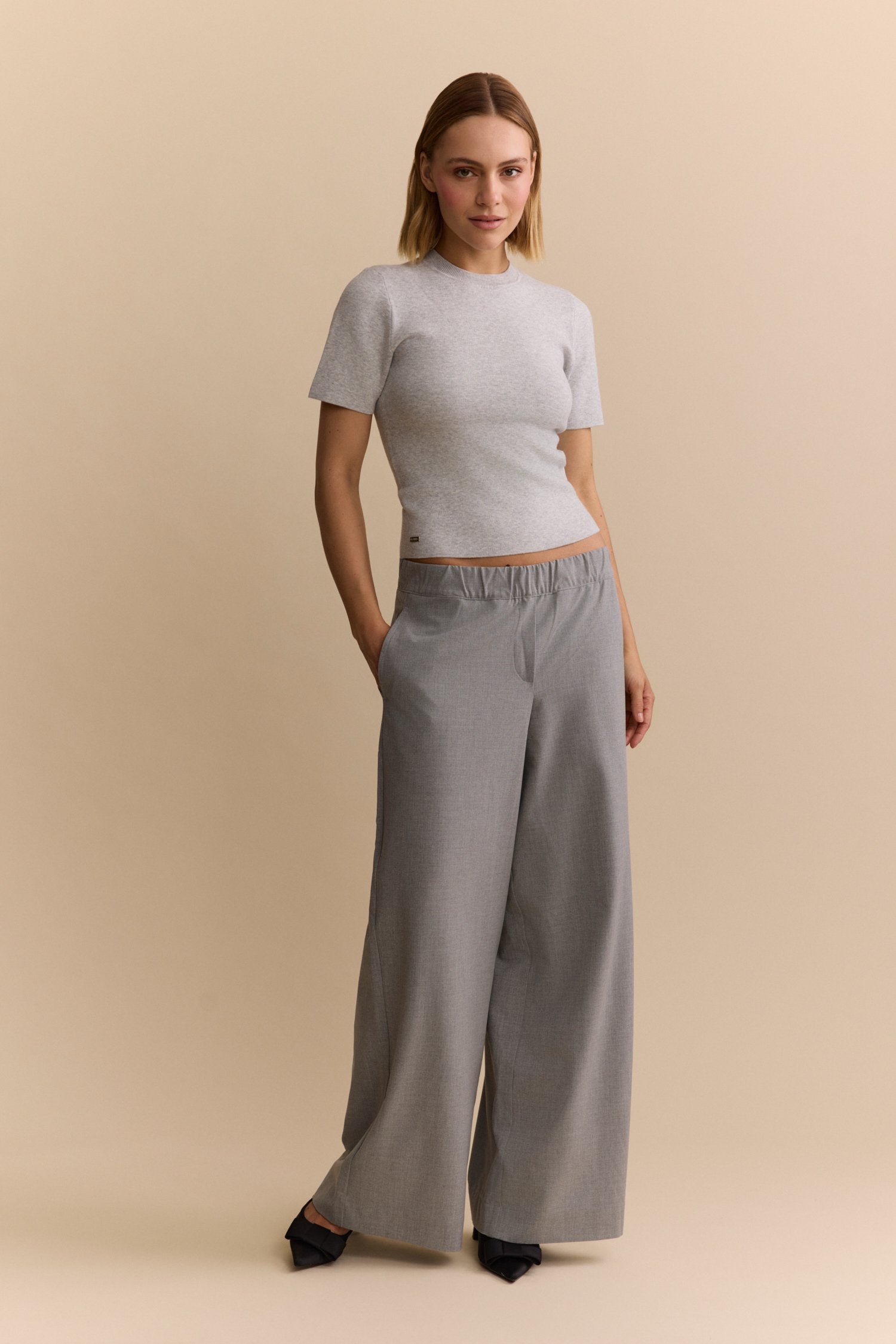 Olly Regular Shortsleeve Tee - Grey Melange