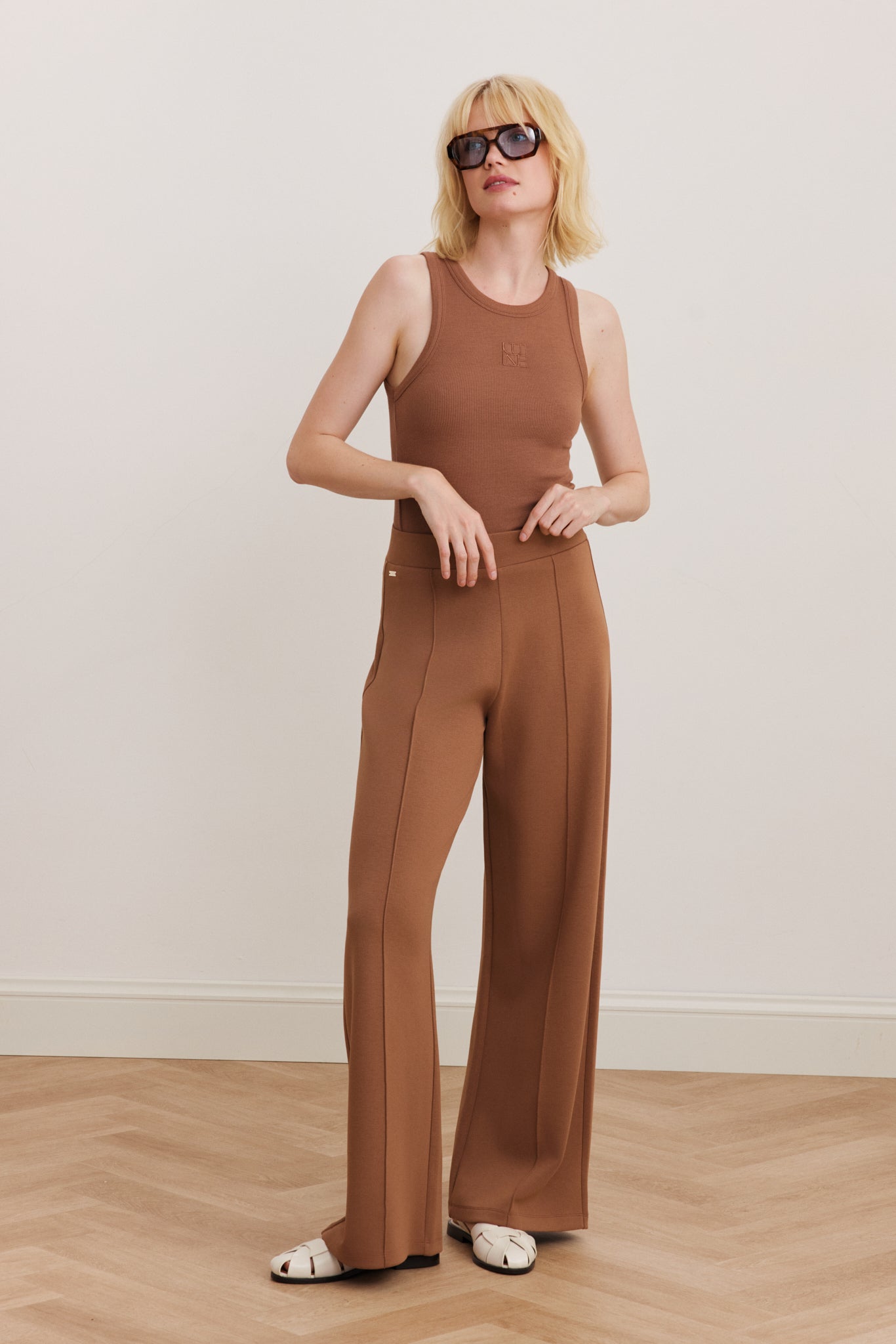 Eva Wide Leg Pants - Toffee