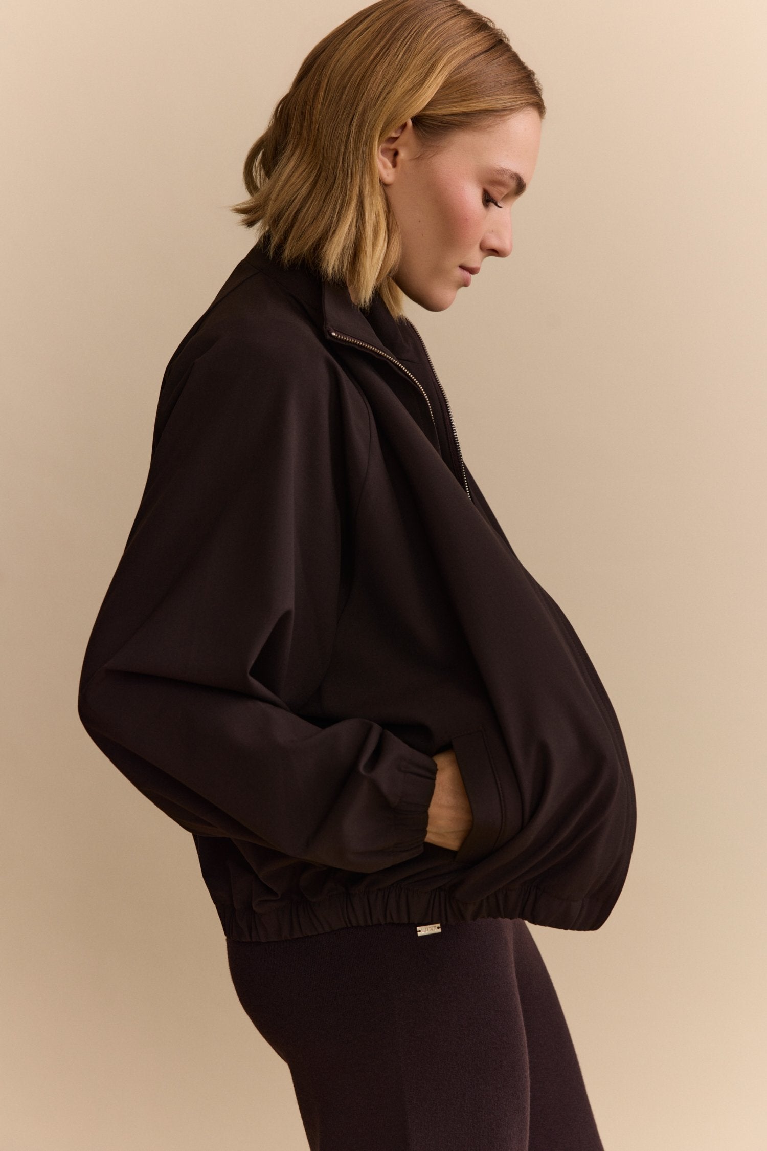 Lisa Track Jacket - Dark Espresso