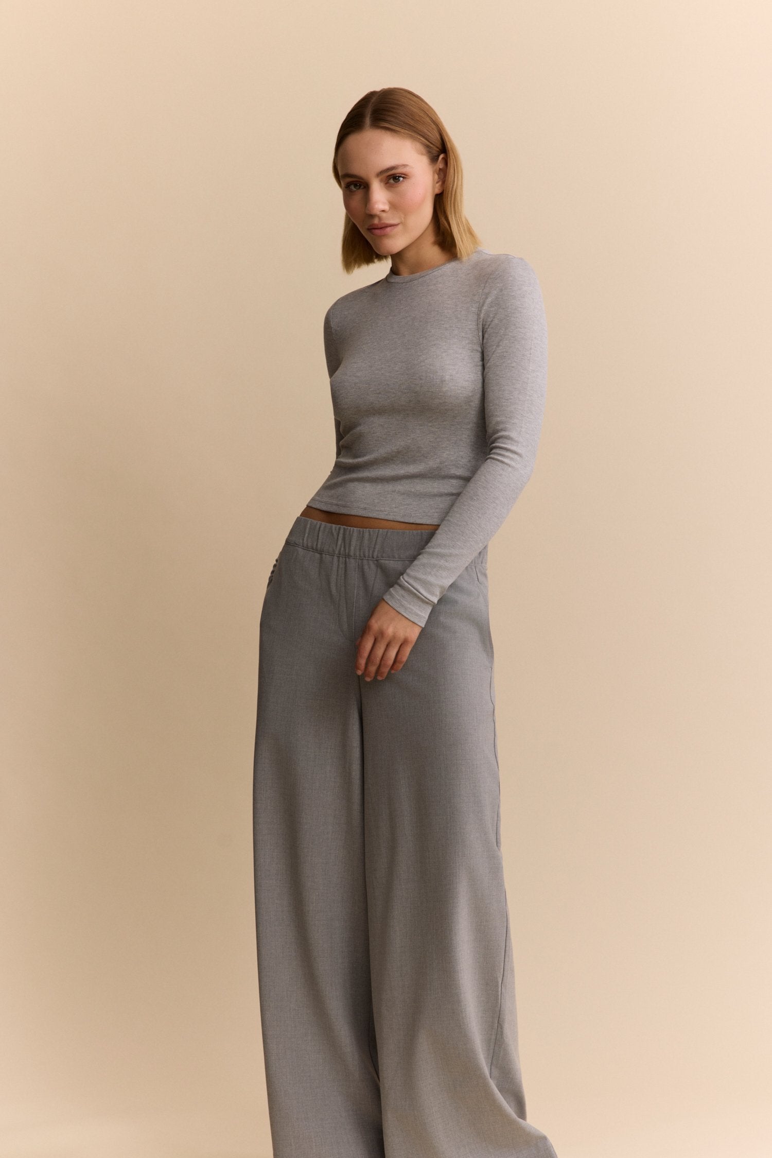 Mila Long Sleeve - Grey Melange