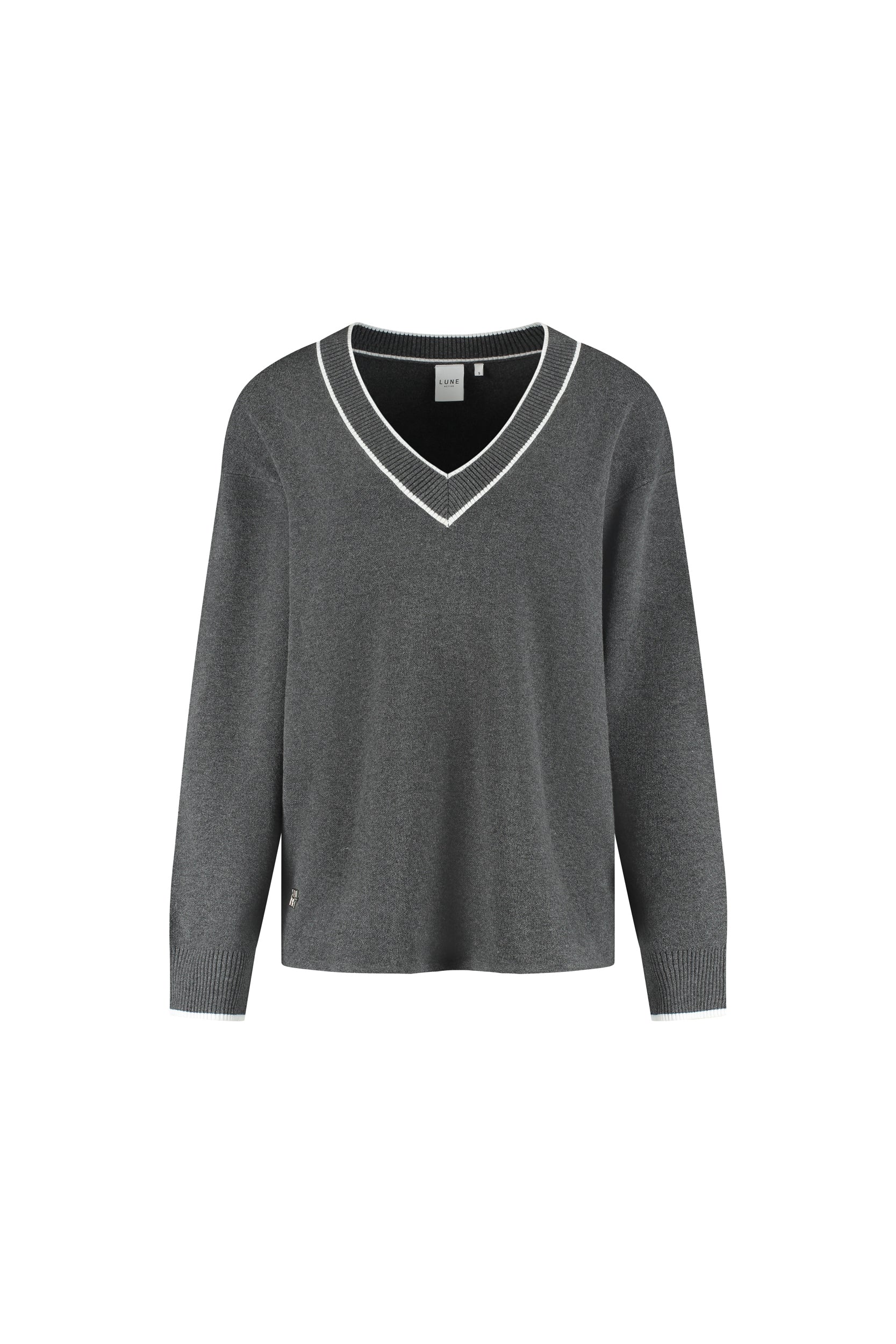 Olly V-Neck Sweater - Dark Grey