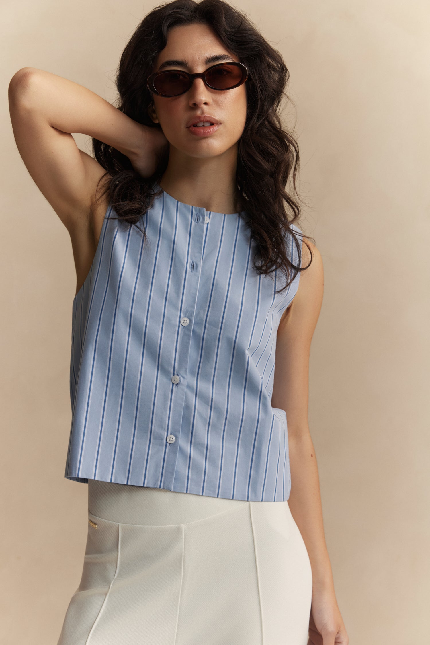 Jada Striped Tanktop - Brilliant Blue