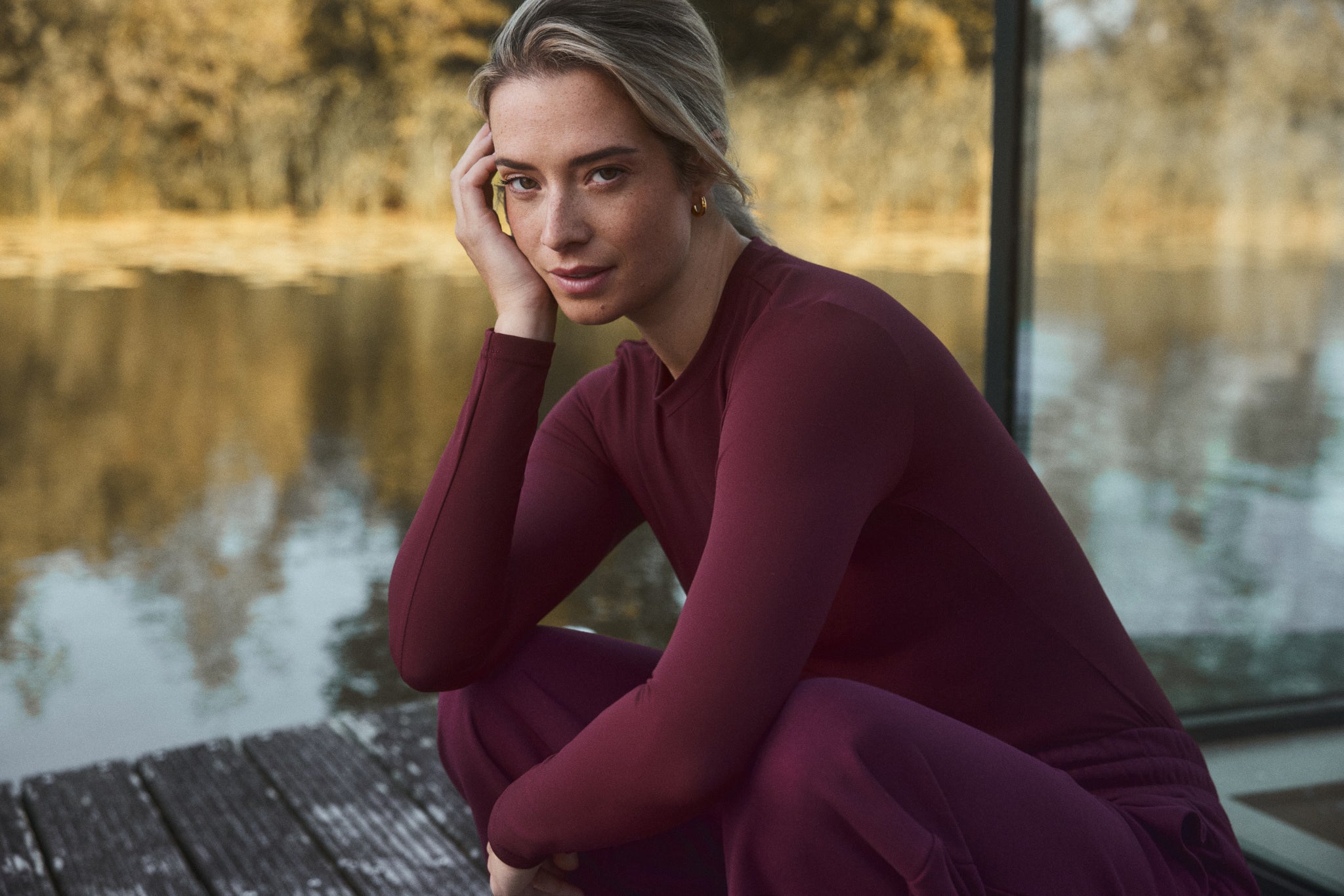 River Lift Longsleeve - Maroon