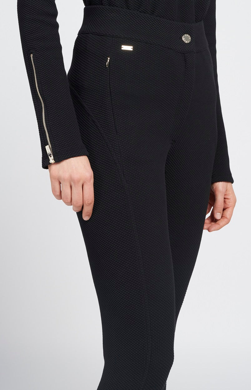 Moon structured slim fit pants - Black